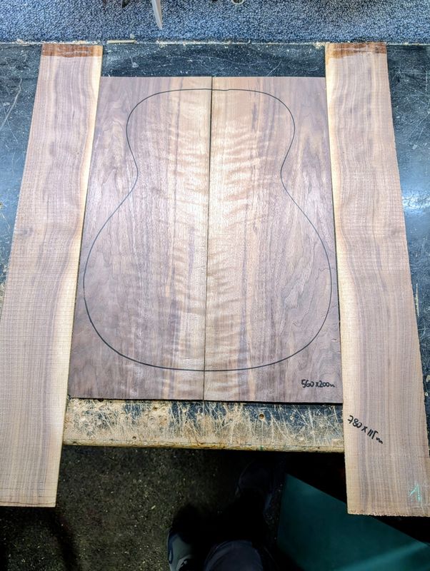 Figured American Walnut Back and Sides Set