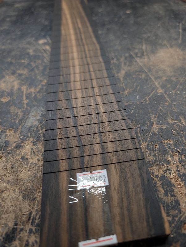 Finished Guitar Fingerboard 25.5" 12602