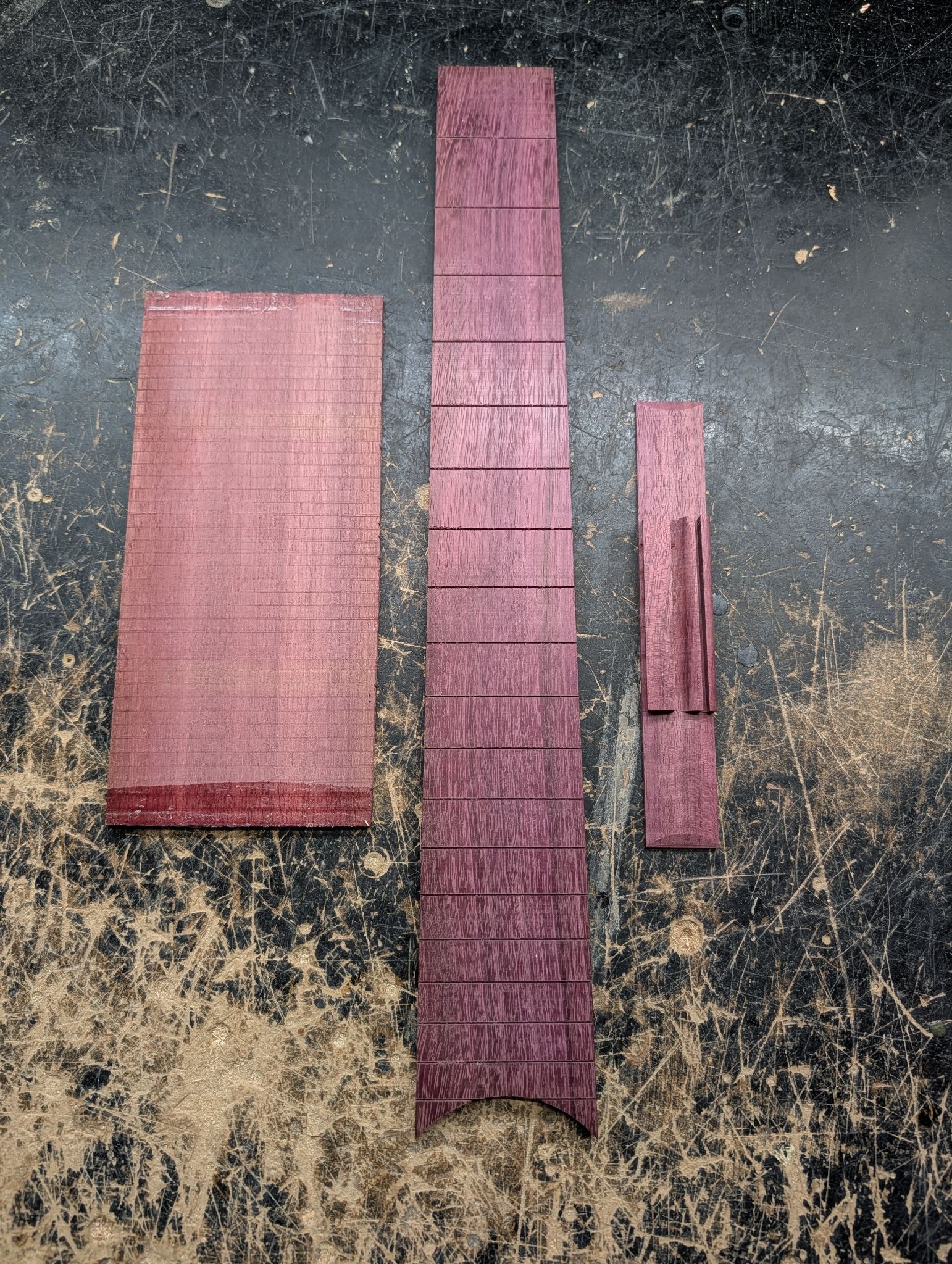 Finished Classical Guitar Fingerboard, Bridge and Headplate Combo 12622