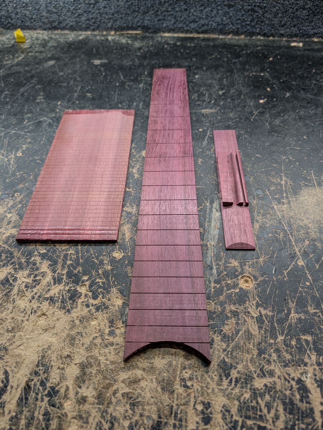 Finished Classical Guitar Fingerboard, Bridge and Headplate Combo 12622