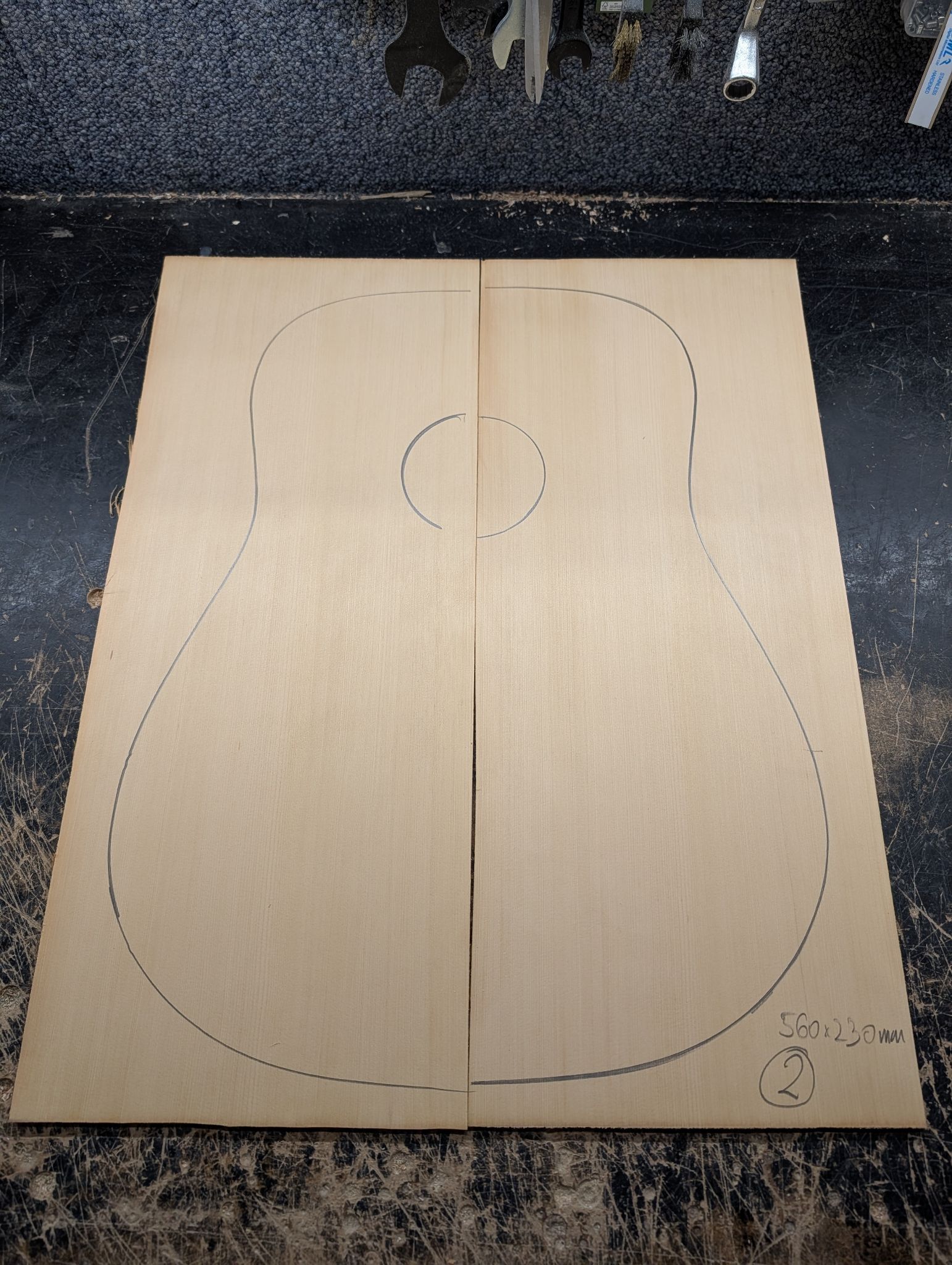 AA Alaskan Yellow Cedar Soundboard 12628