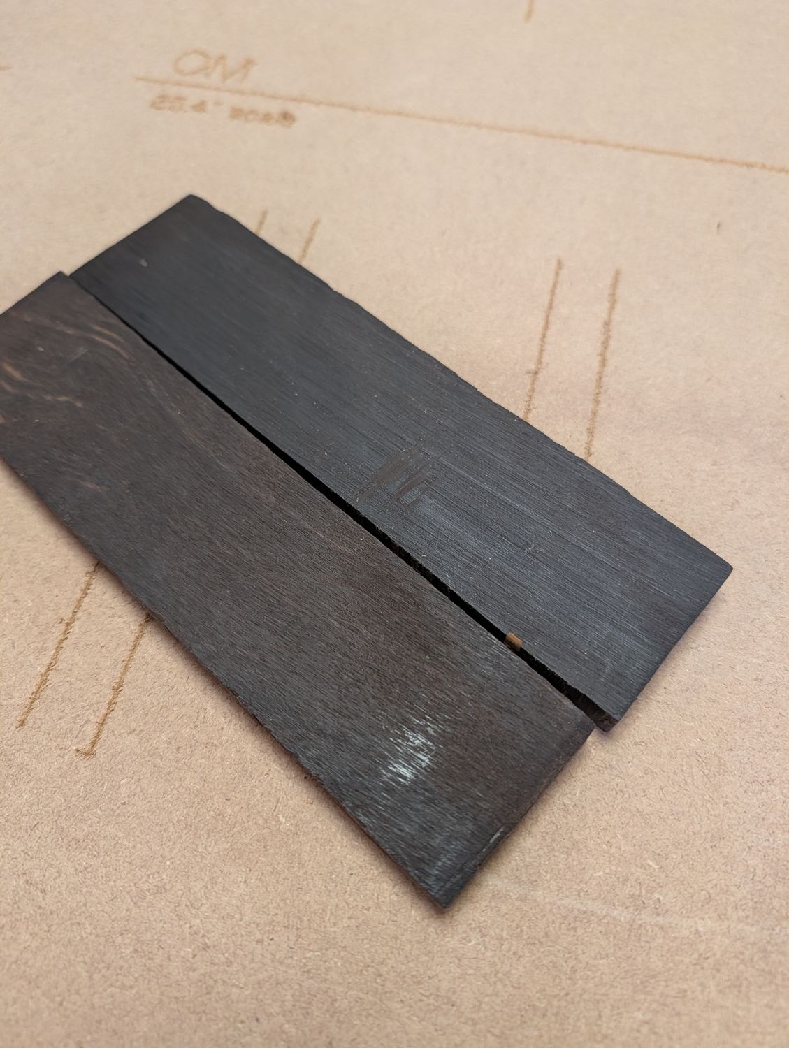 Indian Ebony Bridge Blank AAA