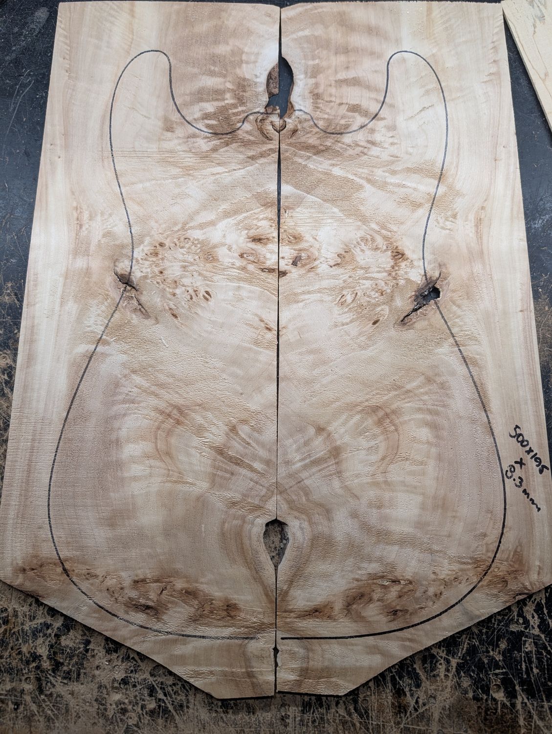 British Mappa Burl Poplar Drop Top 12658