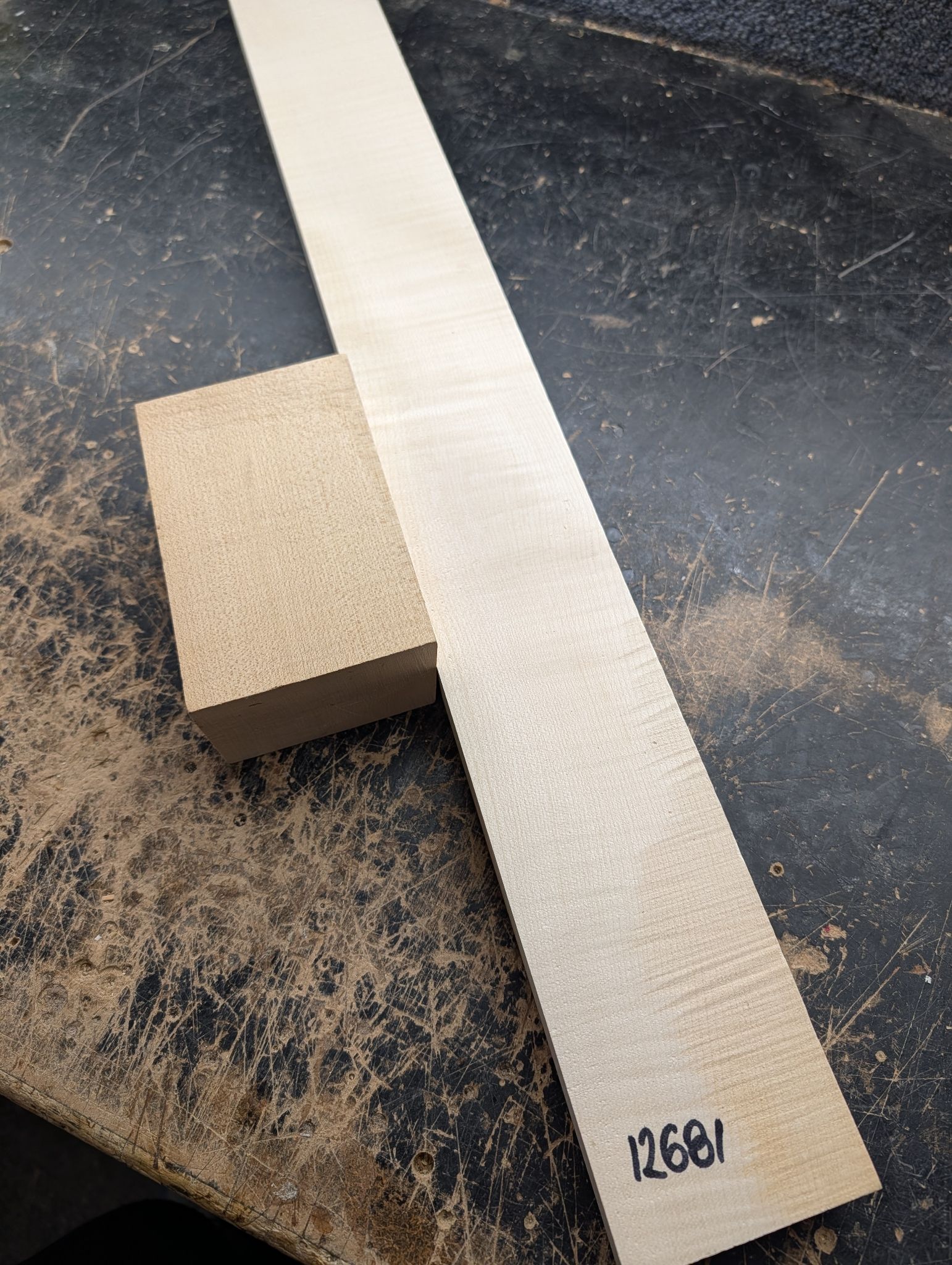 Flame Maple Neck and Heel 12681