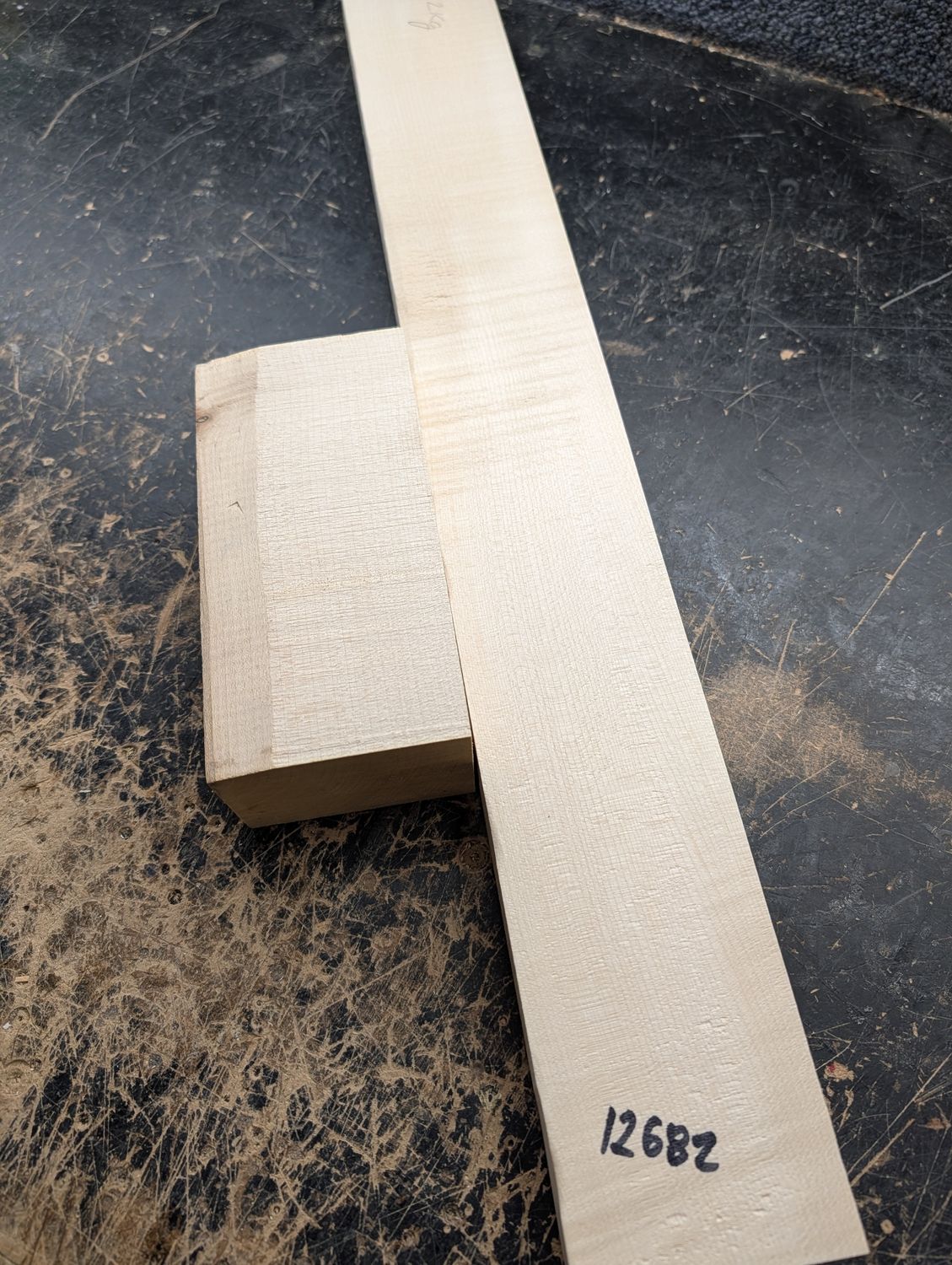 Flame Maple Neck and Heel 12682