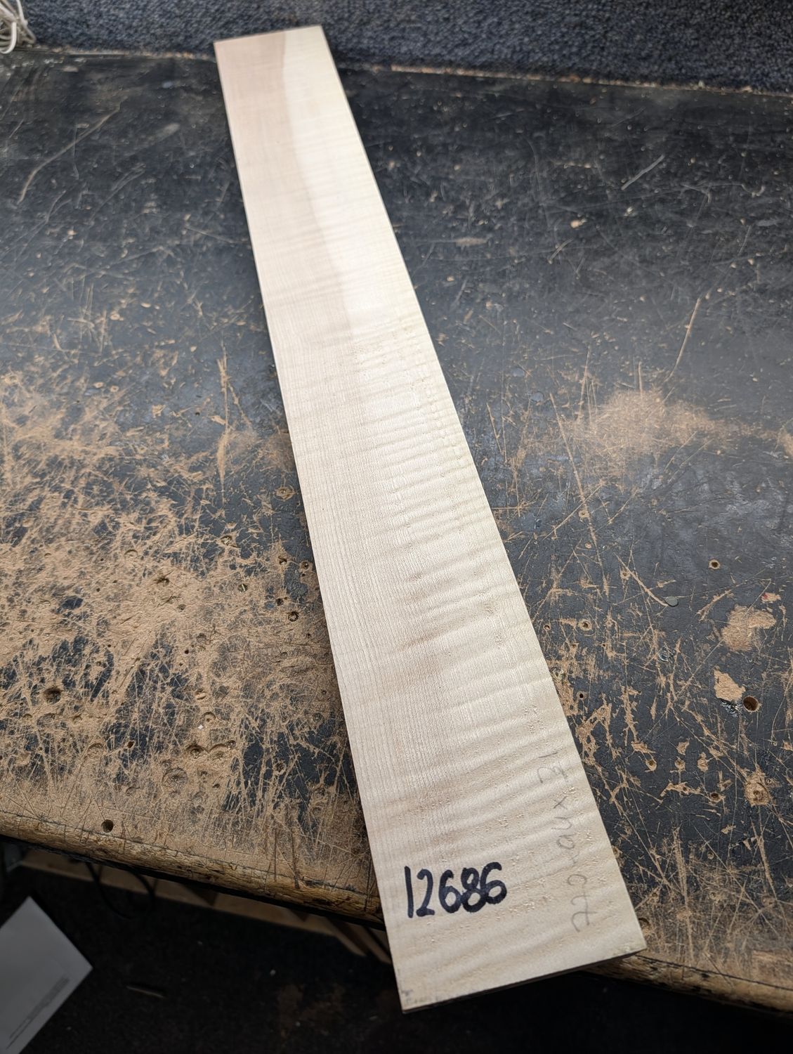 Curly Maple Large Neck Blank 12686