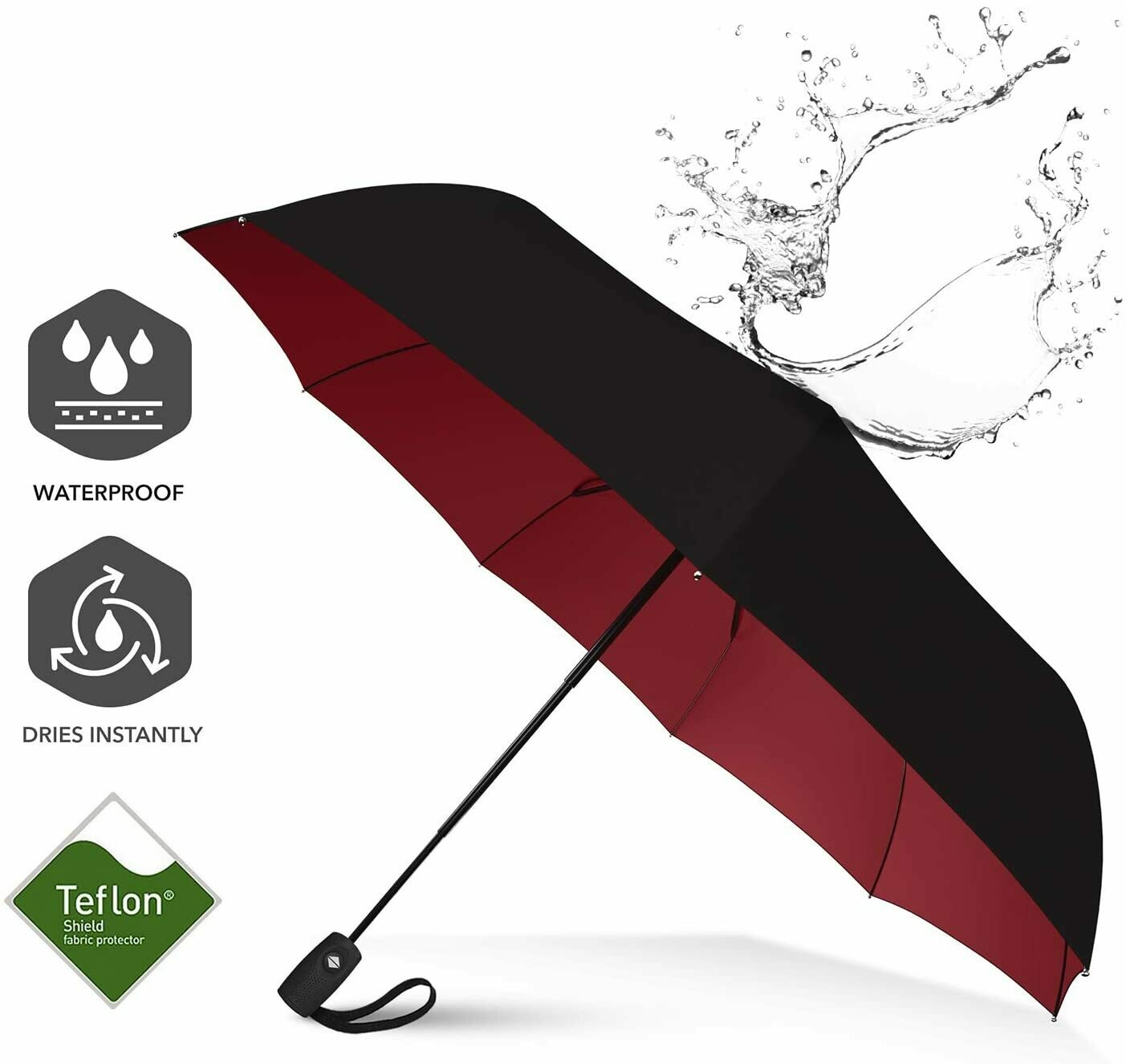 Windproof Travel Umbrella with Teflon Coating