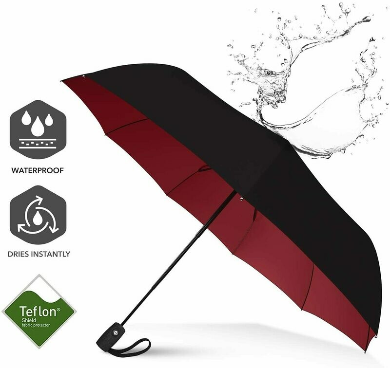 Windproof Travel Umbrella with Teflon Coating
