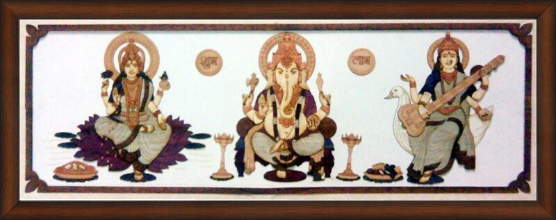 Laxmi Ganapati Saraswati ( Size 8 * 20)