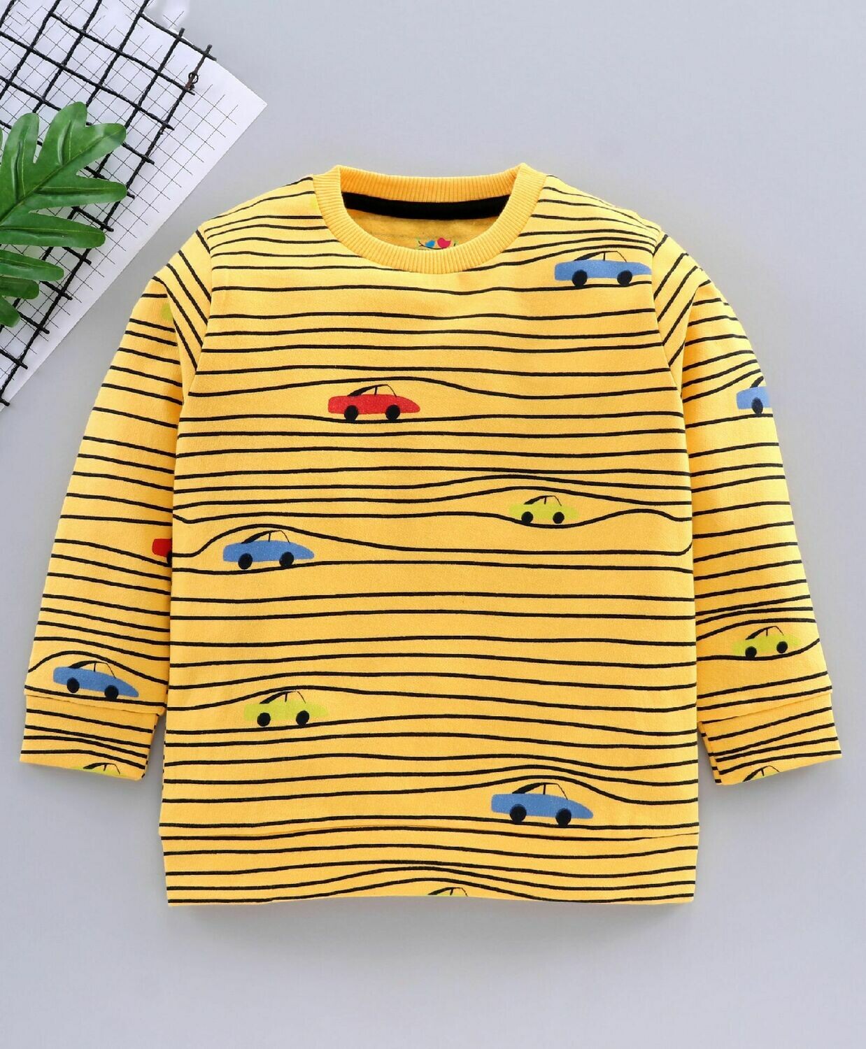 Car Blink Yellow- Boy Sweatshirt