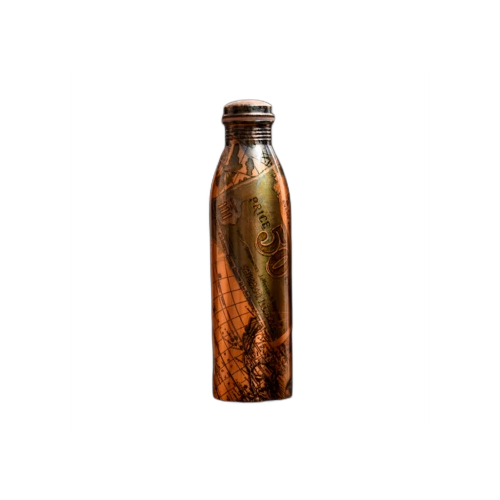 950ml Copper Bottle -Design Vintage Map