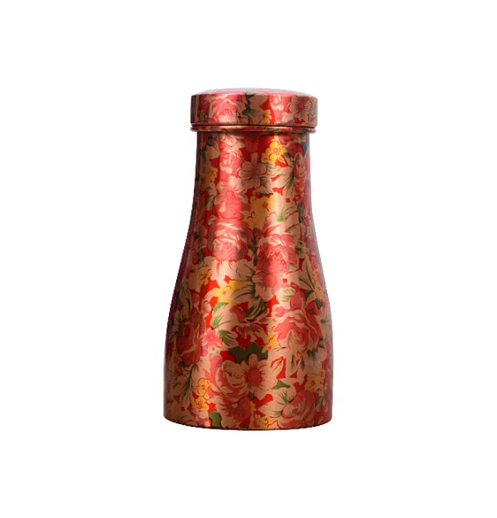 1000ml Copper Bed Pot Bottle -Design Classic Flower