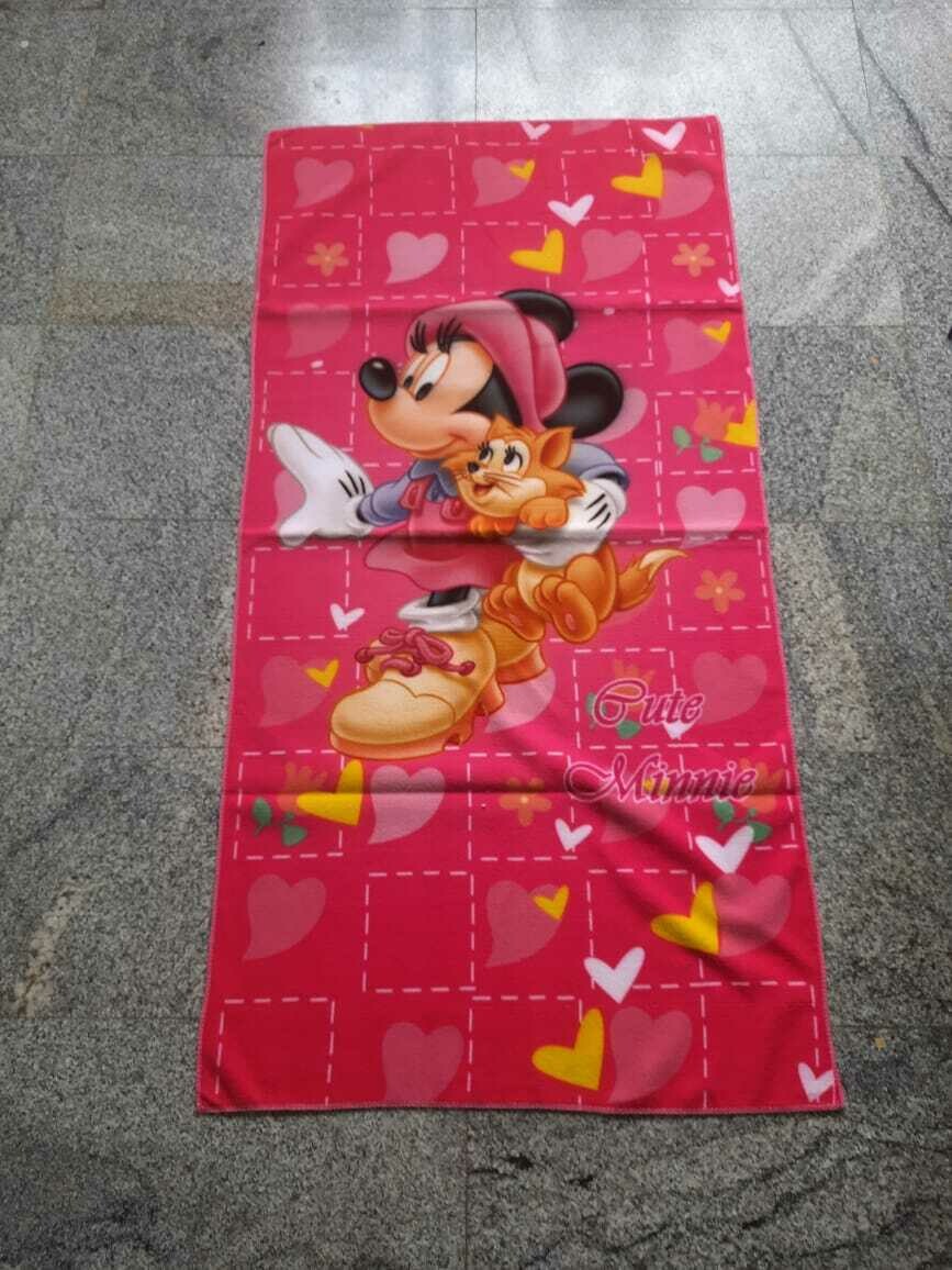 Mickey and Cat Printed pool towel