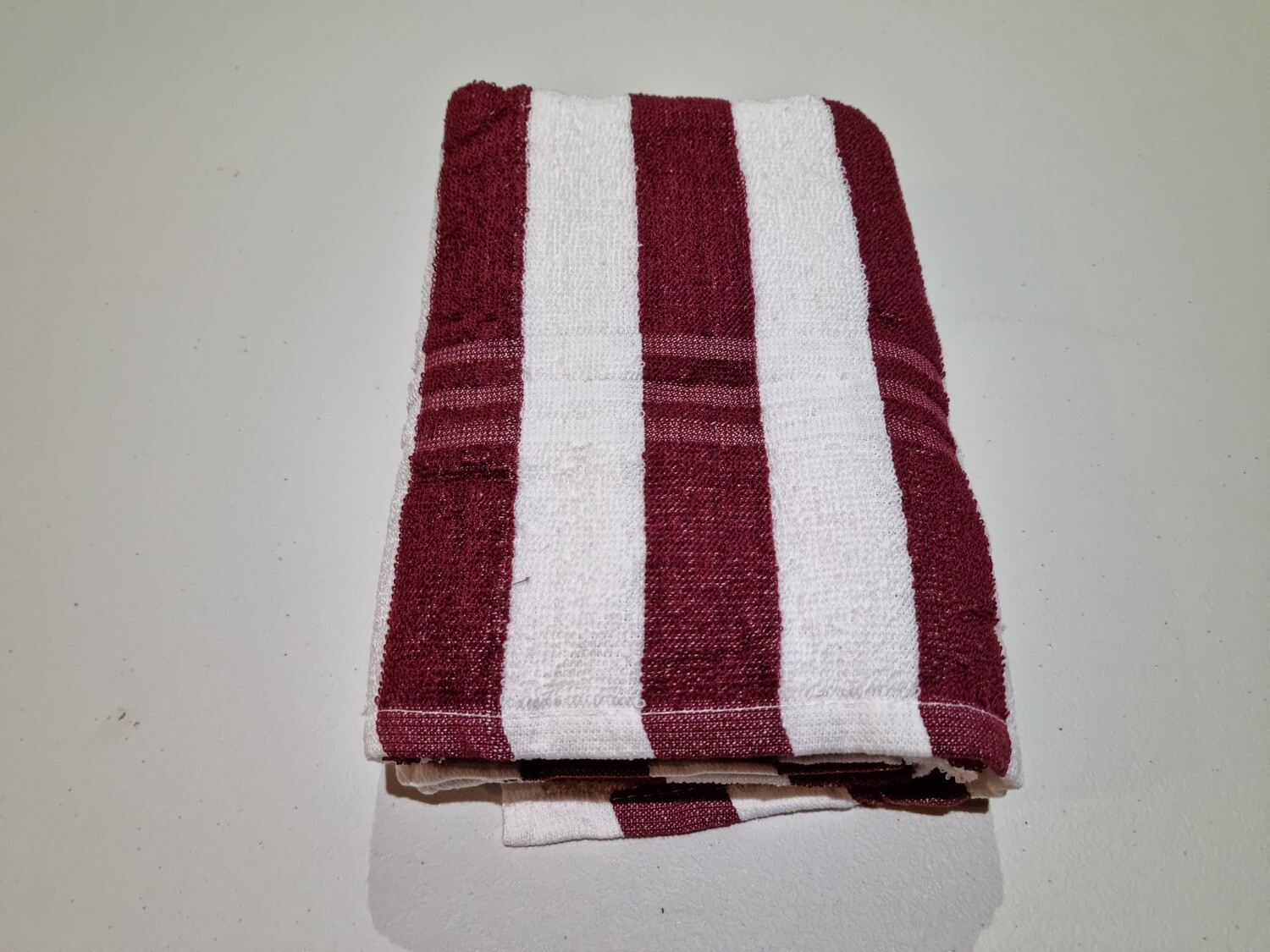Brown Terry stripe bath towel