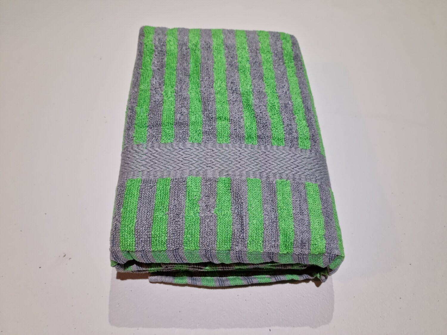 Green and Gray Soft Terry bath towel