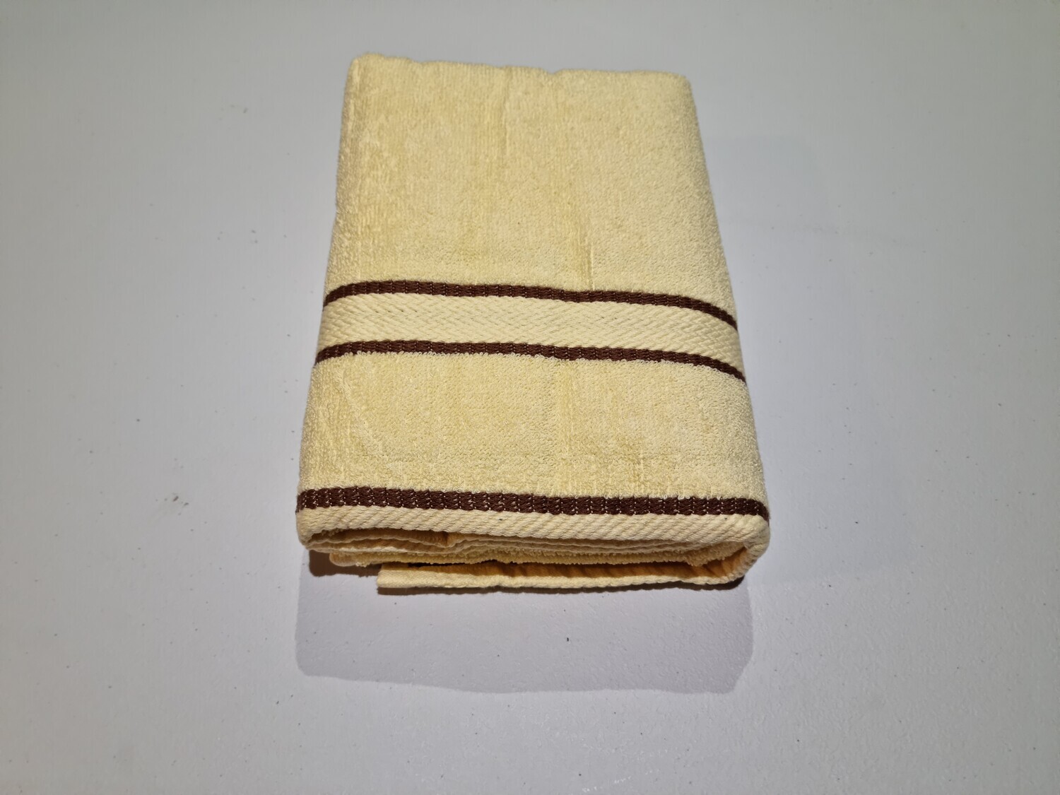 Yellow Border Soft Terry bath towel