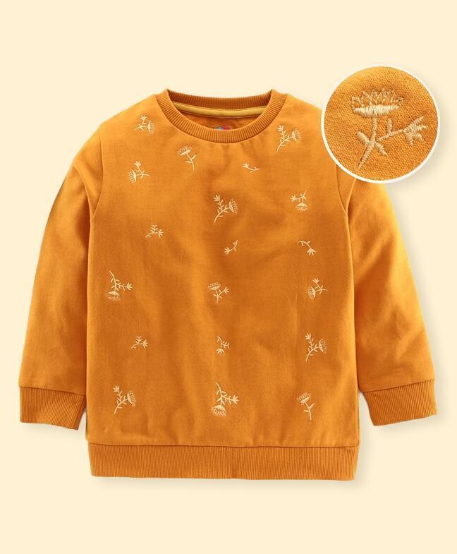 Gold Flower-Girls Sweatshirt