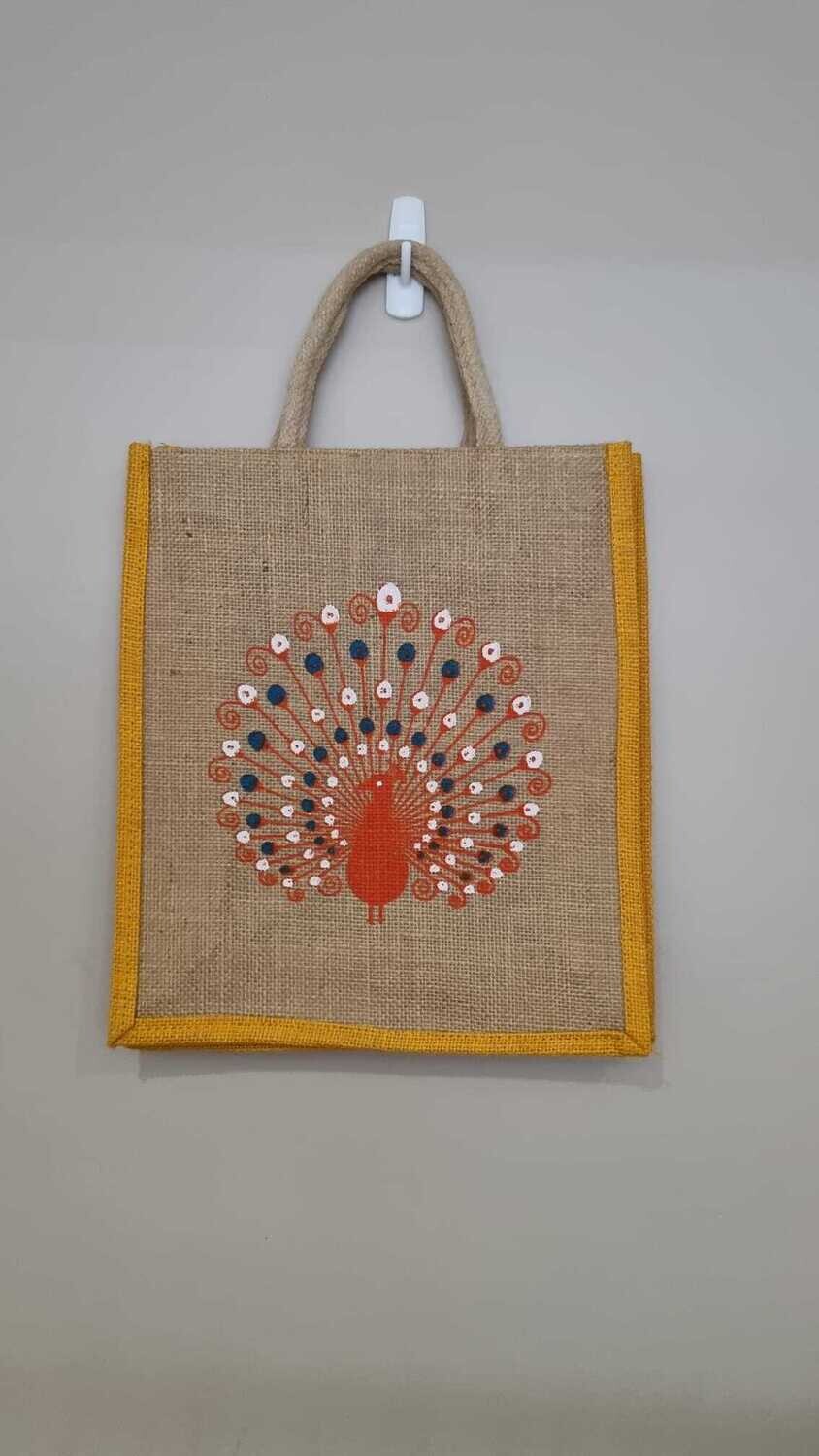 Jute Bag Big-Peacock