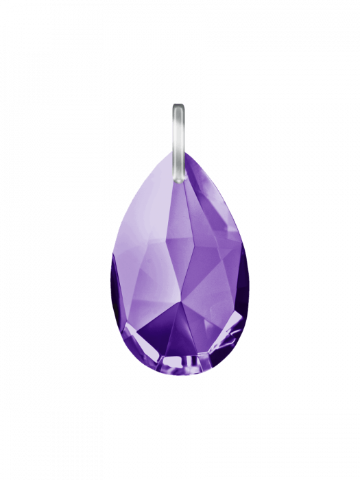 SCHÖPFUNGSSTRAHL VIOLETT KRISTALLTROPFEN MIT SILBERCLIP oder GOLDCLIP