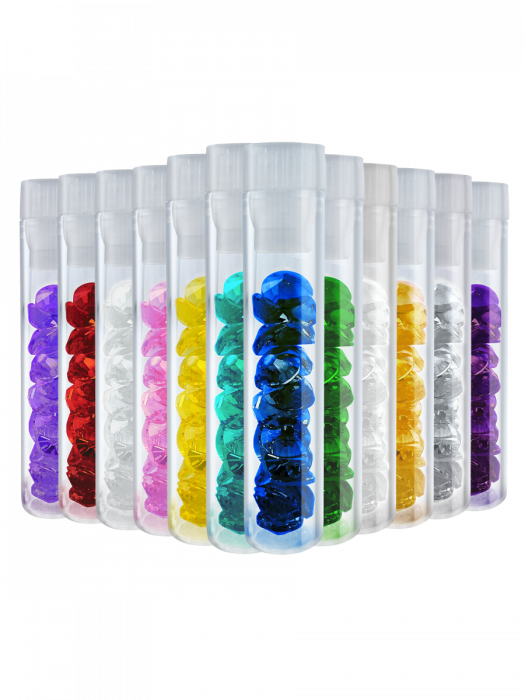 Elohim Körperkristalle Set mit 12 Farbstrahlen
