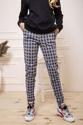 Women's trousers in a cage color Gray Women's trousers in a cage color Gray