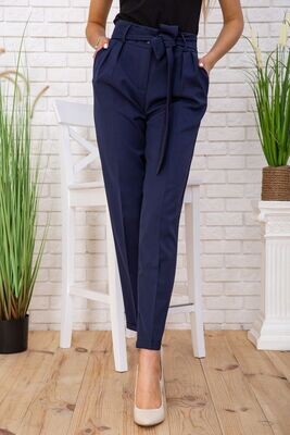 Pants for women with a high rise and arrows color Navy Pants for women with a high rise and arrows color Navy