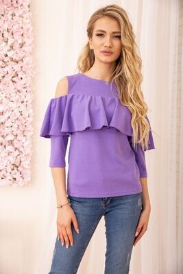 Off-shoulder blouse with ruffle color Purple Off-shoulder blouse with ruffle color Purple