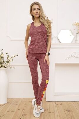 Women's suit T-shirt and Leggings color Orange melange Women's suit T-shirt and Leggings color Orange melange