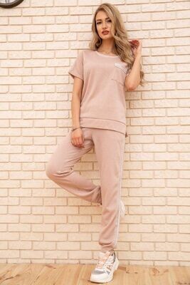 Tracksuit women's T-shirt and pants with stripes Powdery Tracksuit women's T-shirt and pants with stripes Powdery