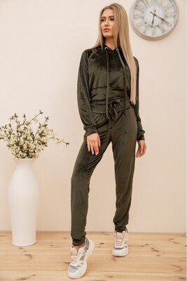 Tracksuit female velor color Khaki Tracksuit female velor color Khaki