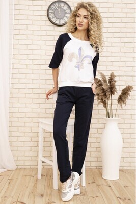 Women's suit two-thread Sweatshirt and pants color Blue Women's suit two-thread Sweatshirt and pants color Blue