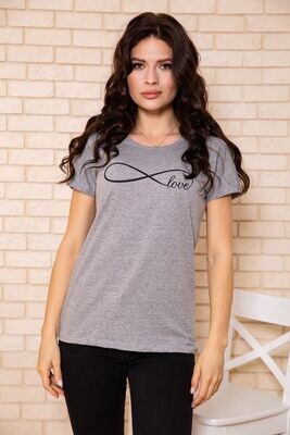 T-shirt womens sign infinity color Gray T-shirt womens sign infinity color Gray