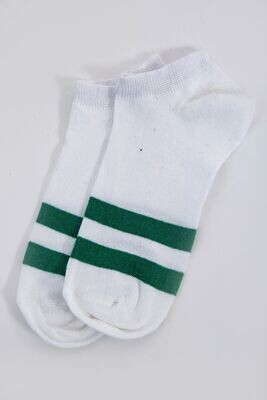 Women's sports socks color White-black Women's sports socks color White-black