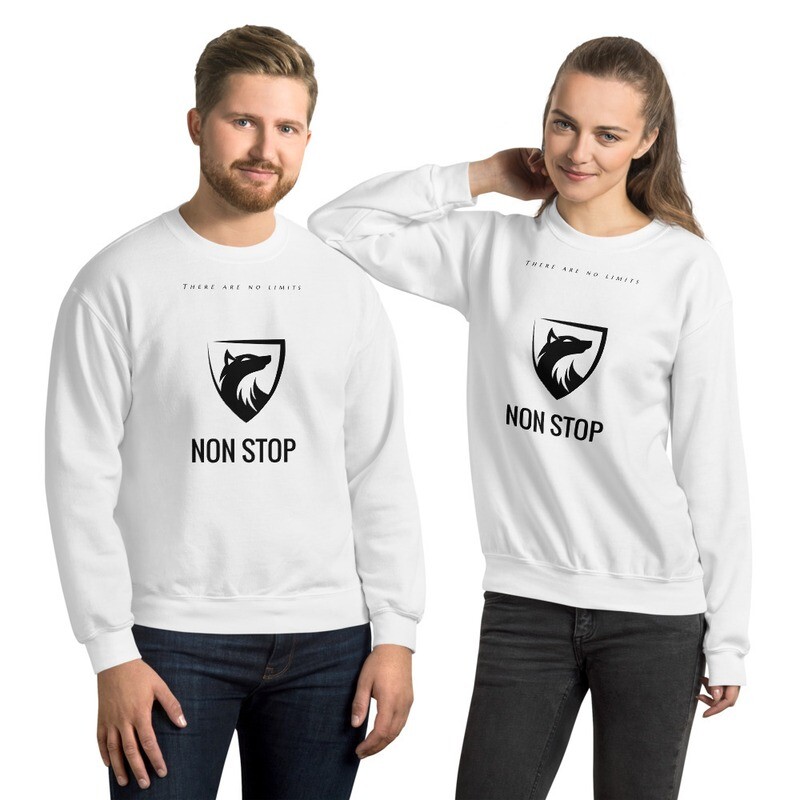Sudadera NON STOP sin capucha UNISEX (gama blanca)