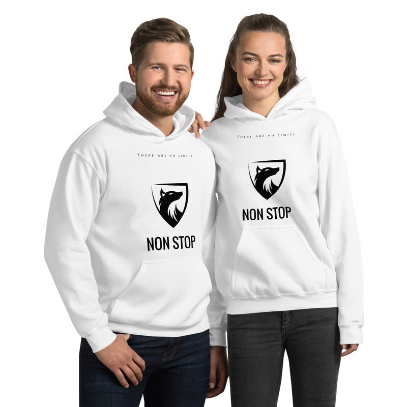Sudadera NON STOP con capucha UNISEX (Gama blanca)
