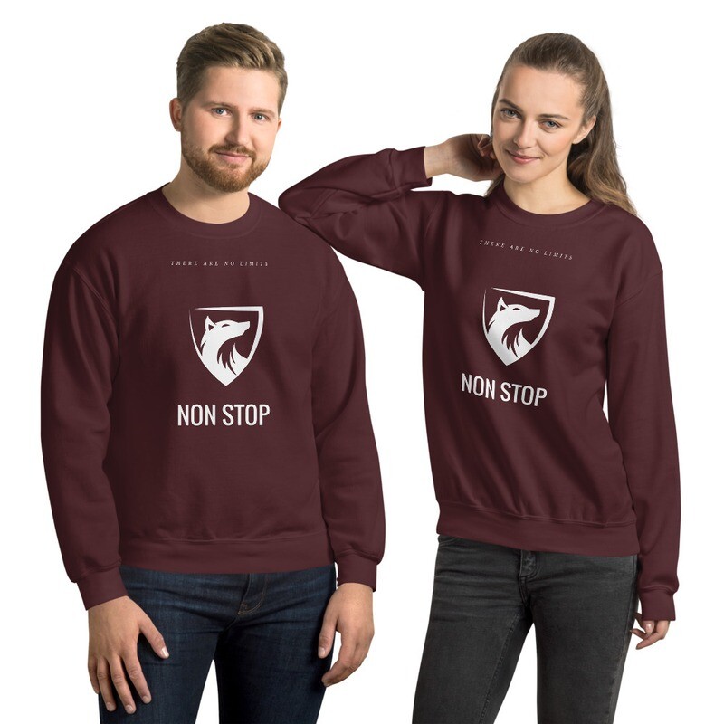 Sudadera NON STOP sin capucha UNISEX (Gama oscura)