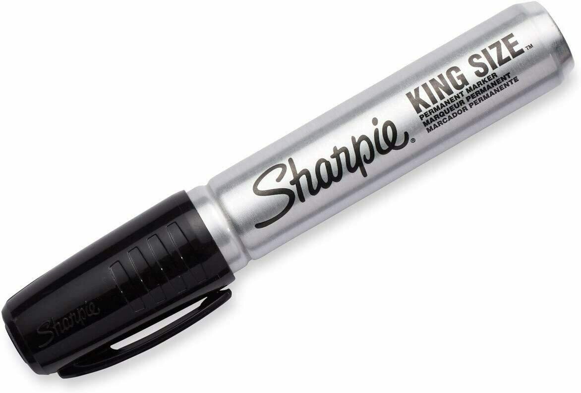 15001 Box of 12 Sharpie King Size Chisel Tip Permanent Markers