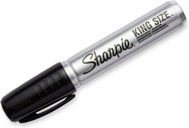 15001 Box of 12 Sharpie King Size Chisel Tip Permanent Markers