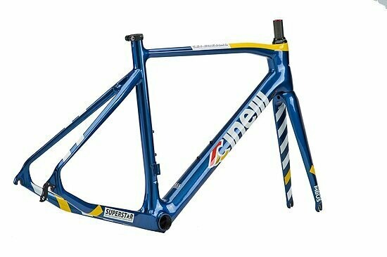 Cinelli 2021 SUPERSTAR Rahmen Gabel Set Greeneyes Blue