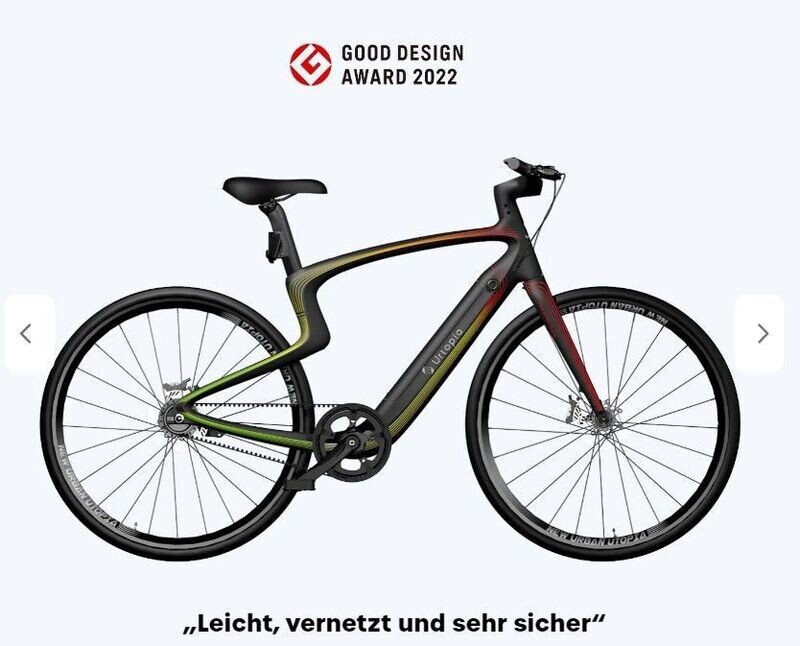 Urtopia E Bike Carbon Rahmen vier Farben