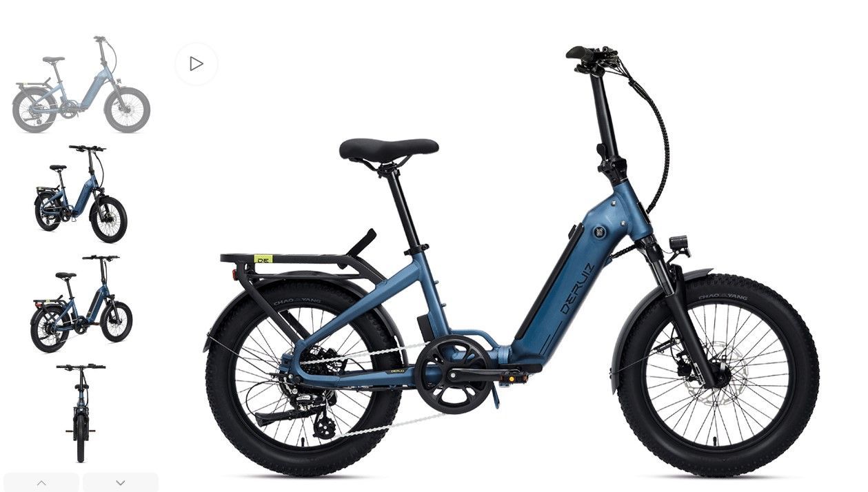 Deruiz Peridot faltbare SUV E Bike mit 75mm Bereifung, drei Farben