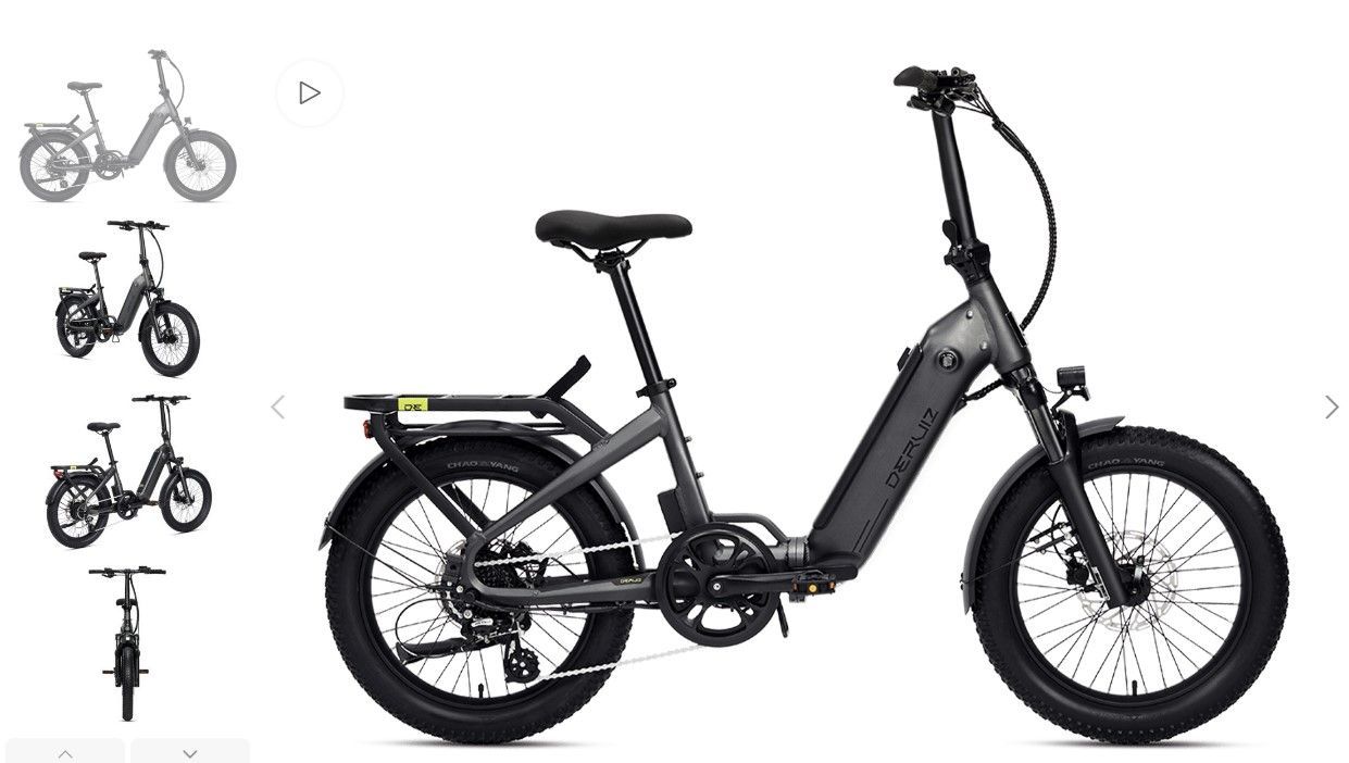 Deruiz Peridot faltbare SUV E Bike mit 75mm Bereifung, drei Farben