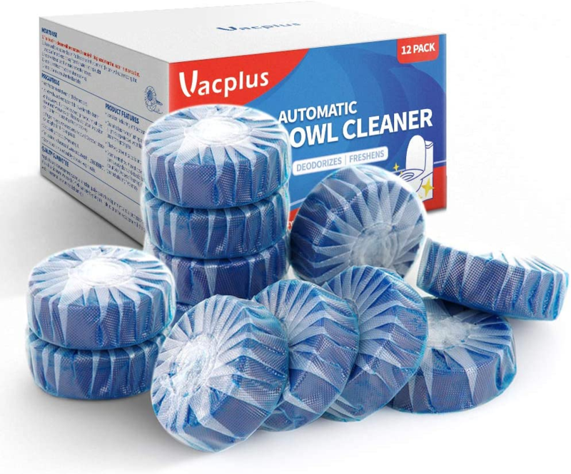 Automatic Toilet Bowl Cleaner Tablets(12 PACK), Bathroom Toilet Tank Cleaner, Toilet Blue Clean Bubbles, Long-lasting, Fresh Smell, No Pungent Odor