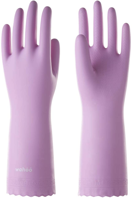 Household Cleaning Gloves, Reusable Dishwashing Gloves, Waterproof, Non-Slip