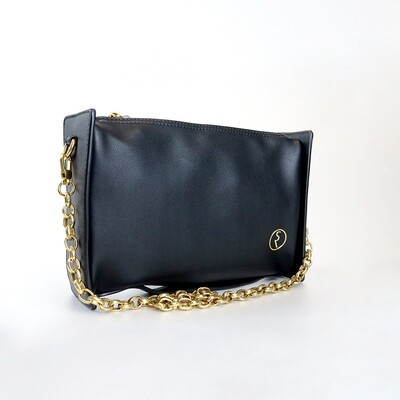CINDY Black Retro Rectangle Sling Bag / Shoulder Bag - I1 CINDY Black Retro Rectangle Sling Bag / Shoulder Bag - I1