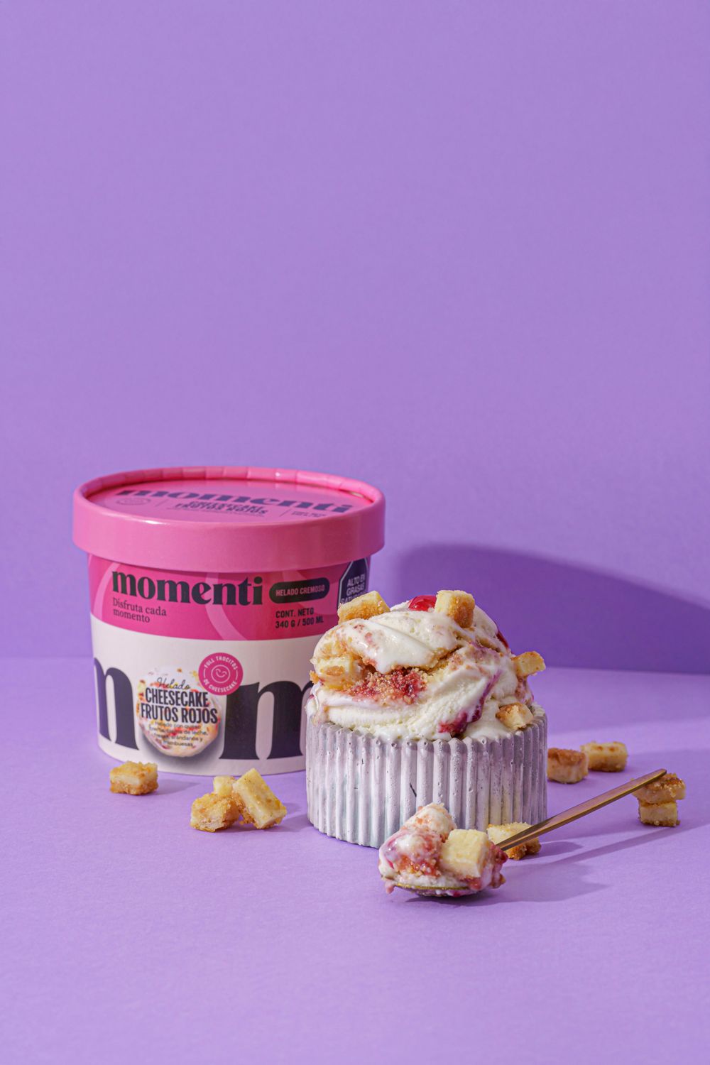 Helado Cheesecake Frutos Rojos Grande
