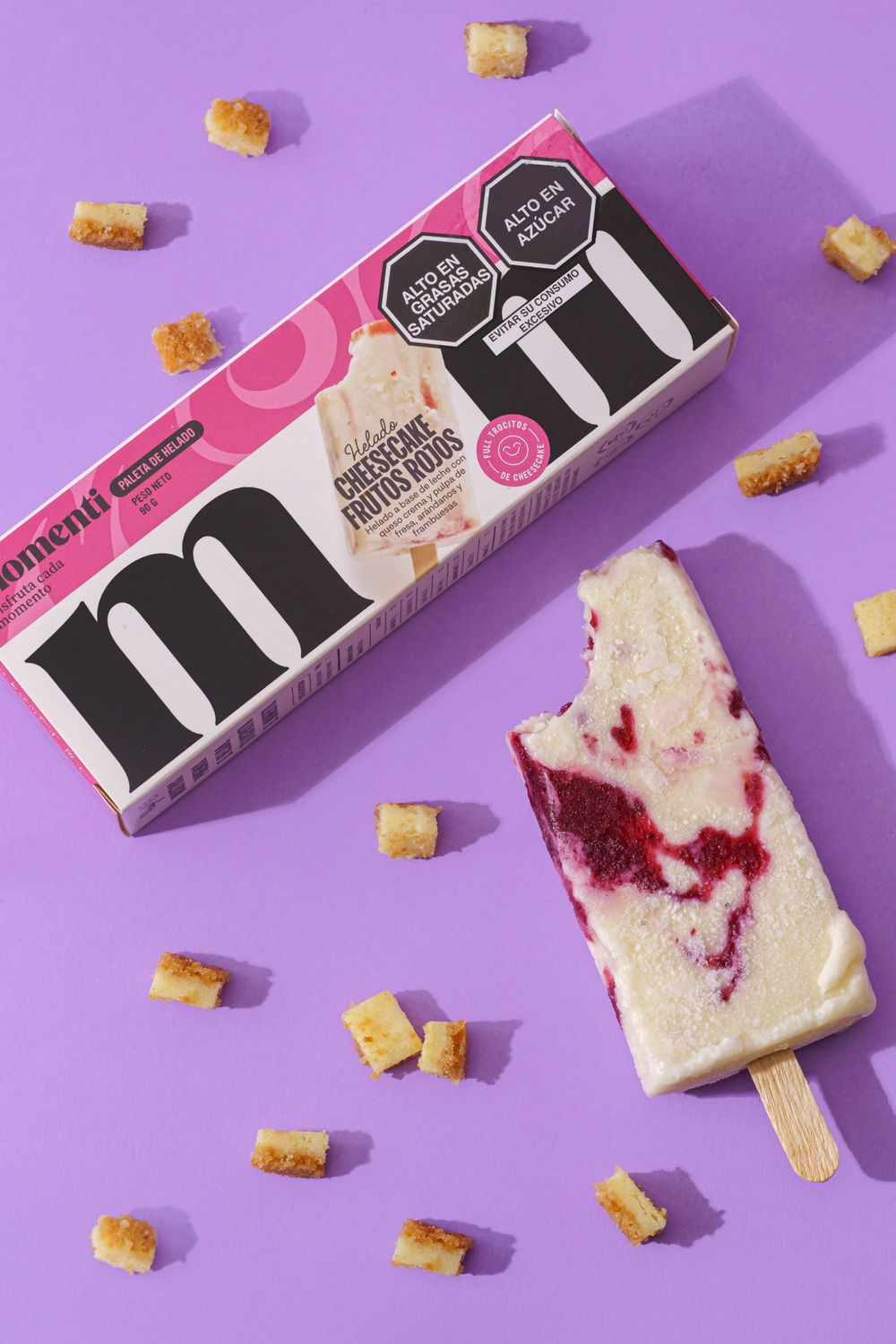 Paleta Cheesecake Frutos Rojos