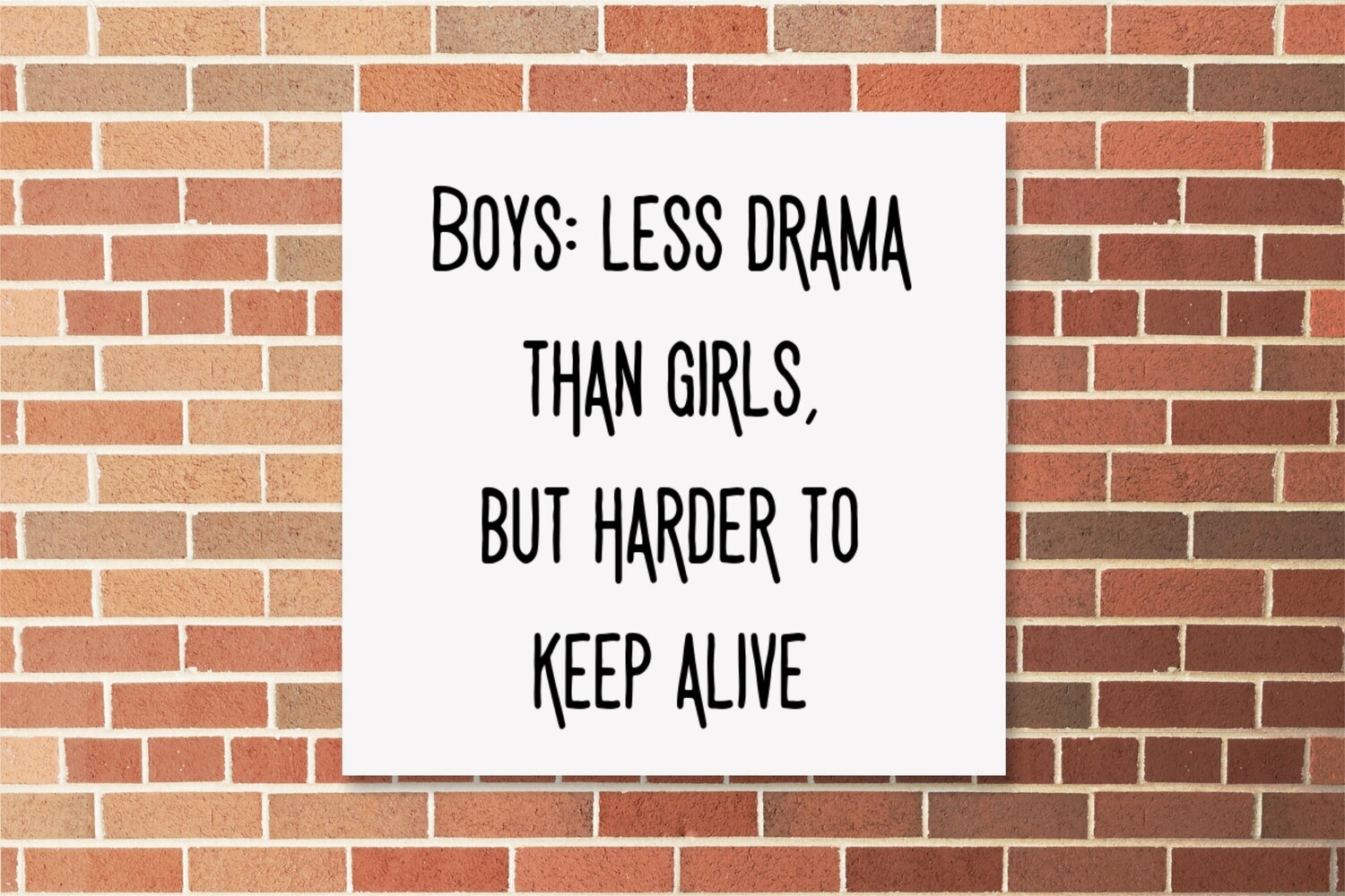 Boys, Material: Canvas, Size: 8x8 inches