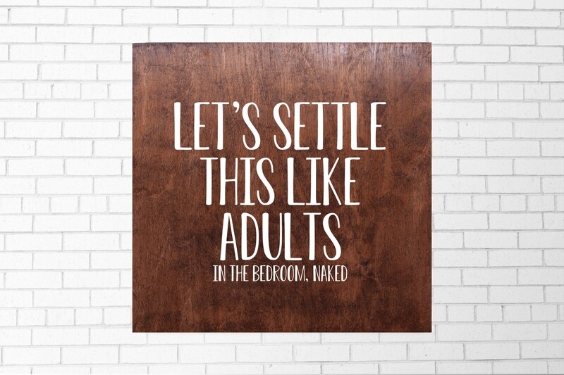 Settle this like adults