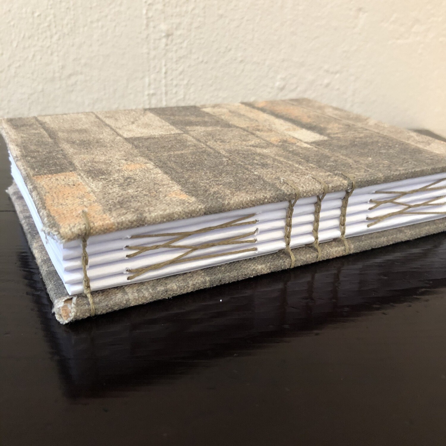 A5 Brick Pattern Fabric Covered Journal